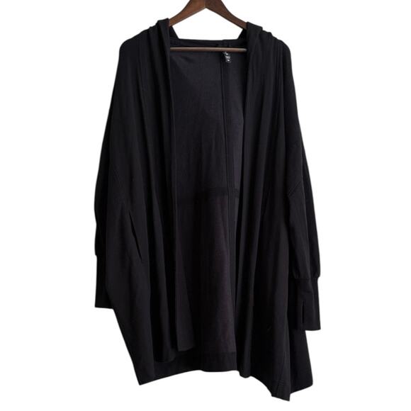 Athleta Mantra Hooded Wrap Open Front Cardigan Sz XS - Picture 2 of 7